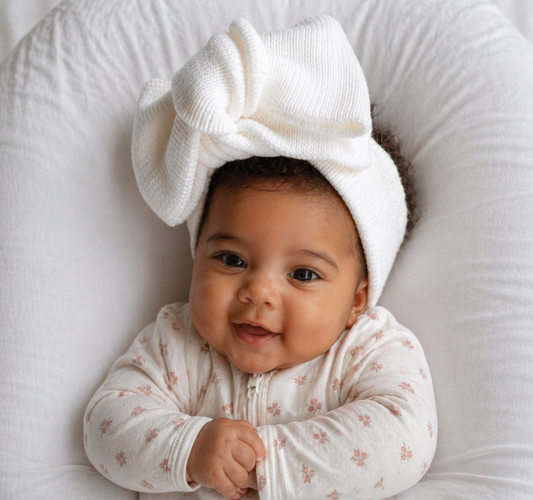 Luxury Knit Bow– Soft Baby Headwrap | Oversized