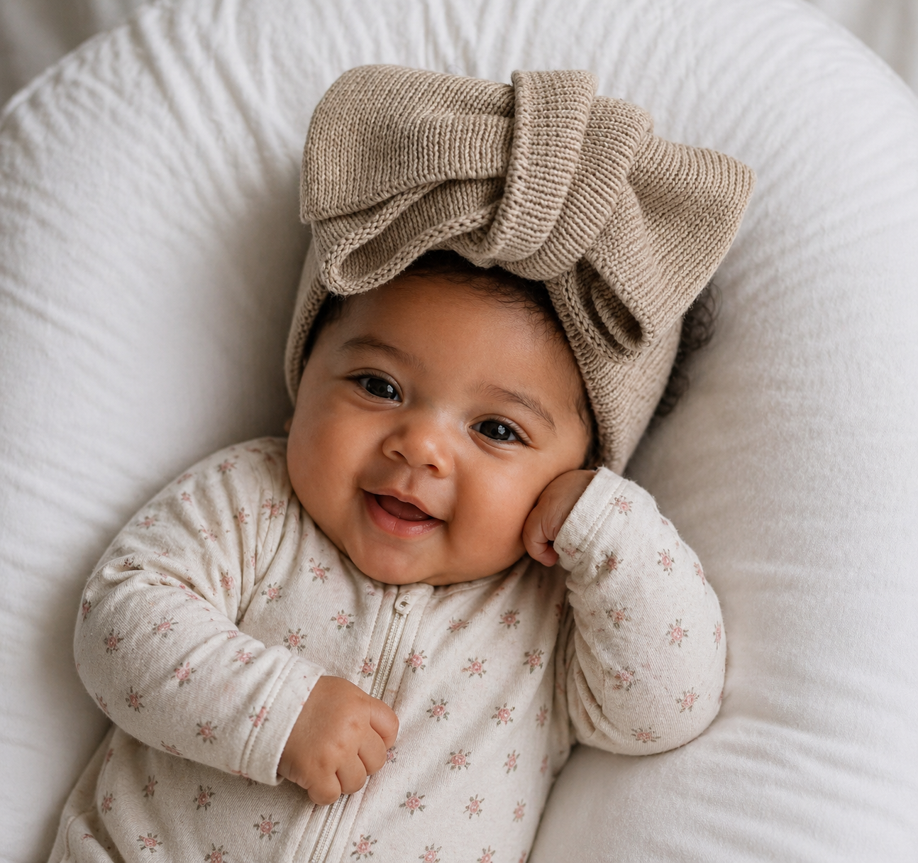 Luxury Knit Bow– Soft Baby Headwrap | Oversized