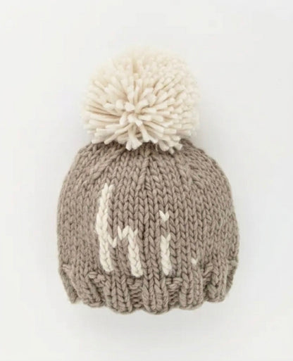 Hi. Hand-Knit Pom Pom Beanie  | Soft Luxury Knit