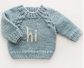 Hi. Hand-Knit Baby Sweater | Soft Luxury Knit