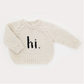 Hi. Hand-Knit Baby Sweater | Soft Luxury Knit