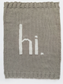 Hi. Baby Blanket | Soft Luxury Knit