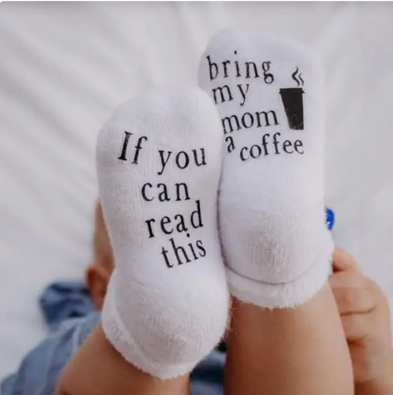 “If You Can Read This” Baby Statement Socks | Soft Cotton Infant Socks